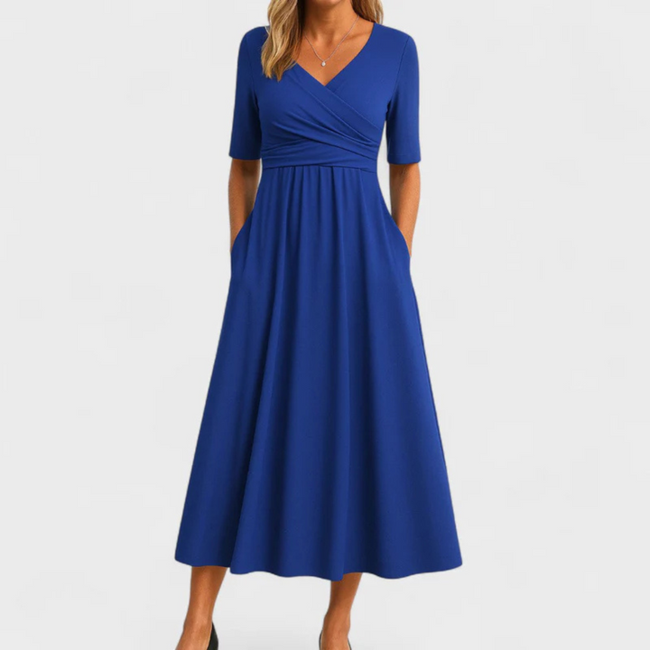 Isabella | Crossed dress with short sleeves