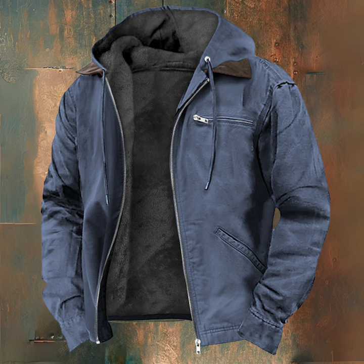 Hooded zip-up sweatshirt