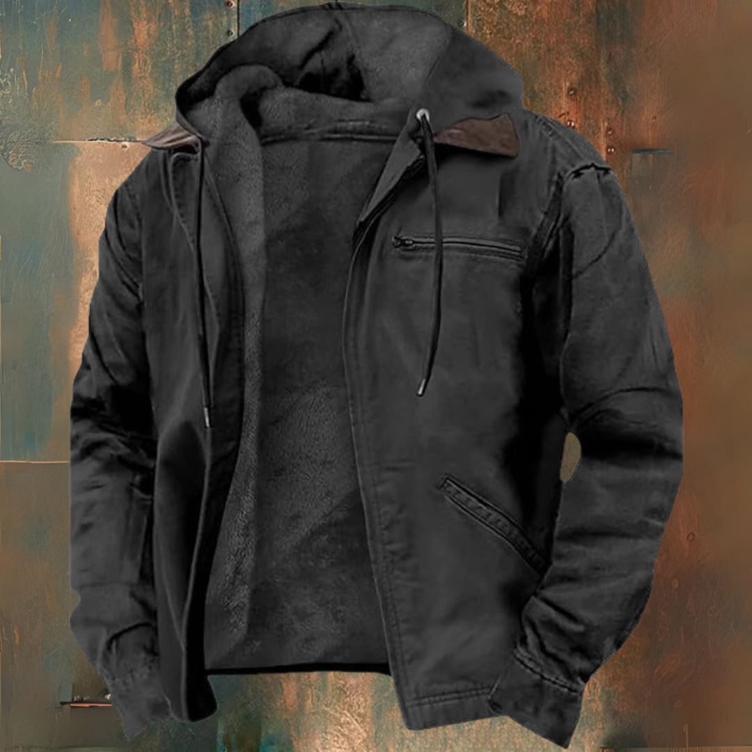 Hooded zip-up sweatshirt