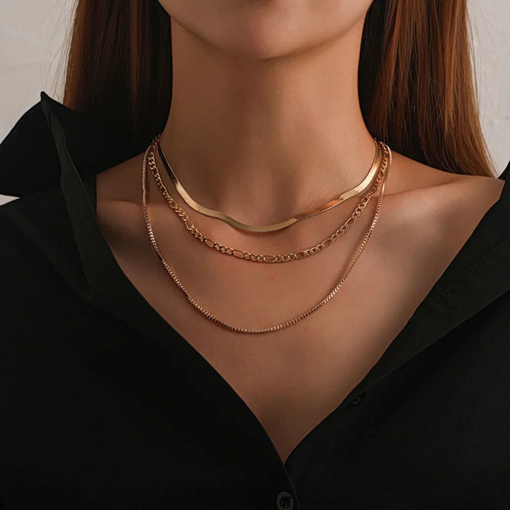 Vintage 3-Layer Necklace Set