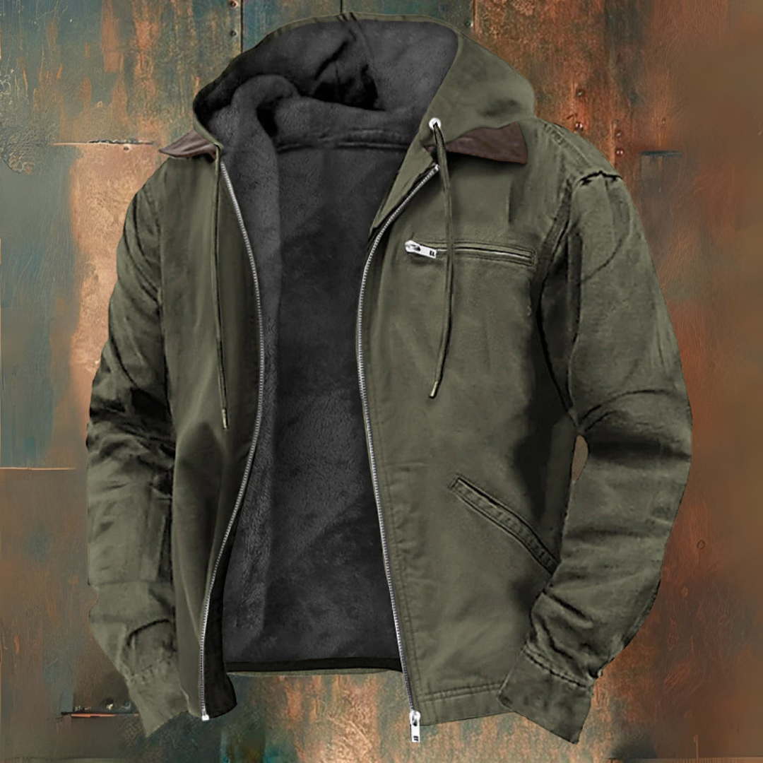 Hooded zip-up sweatshirt