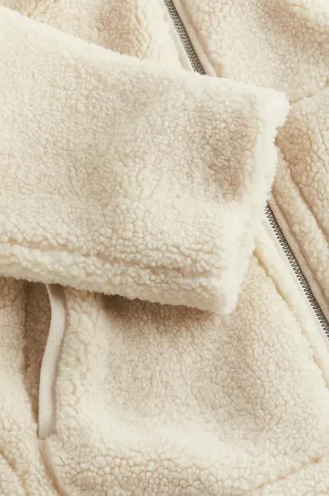 Kaja | Soft Teddy Coat with Stand-Up Collar